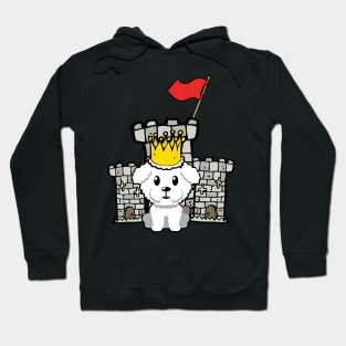 Cute furry dog is king of the castle Hoodie